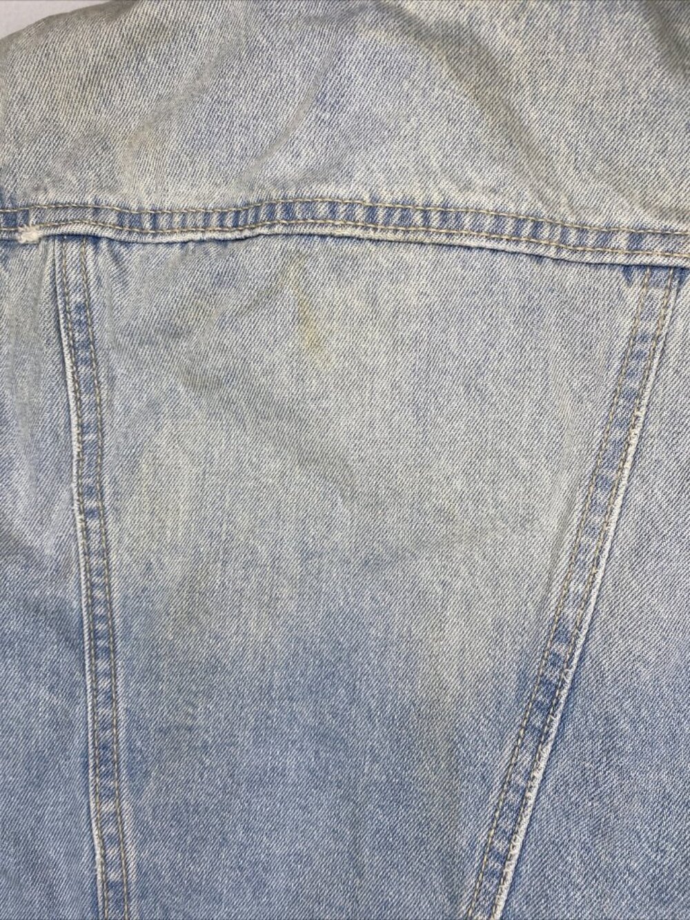 H&M Size 4 Light Wash 100% Cotton Blue Cropped Denim Jean Vest 2000s - Picture 5 of 6